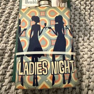 Ladies Night Retro Pattern Flask